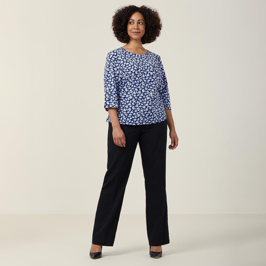 NNT Womens 4 Pack Antibacterial Petal Print Comfy Classic 3/4 Sleeve Top CATUFN- Bannav S Bannav LLC