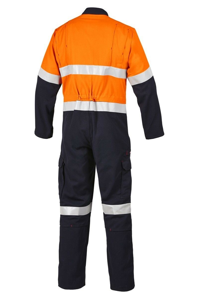 Mens Hard Yakka Protect Hi-Vis 2 Tone Tecasafe Plus Coverall Safety Taped Y00303- Bannav S Bannav LLC