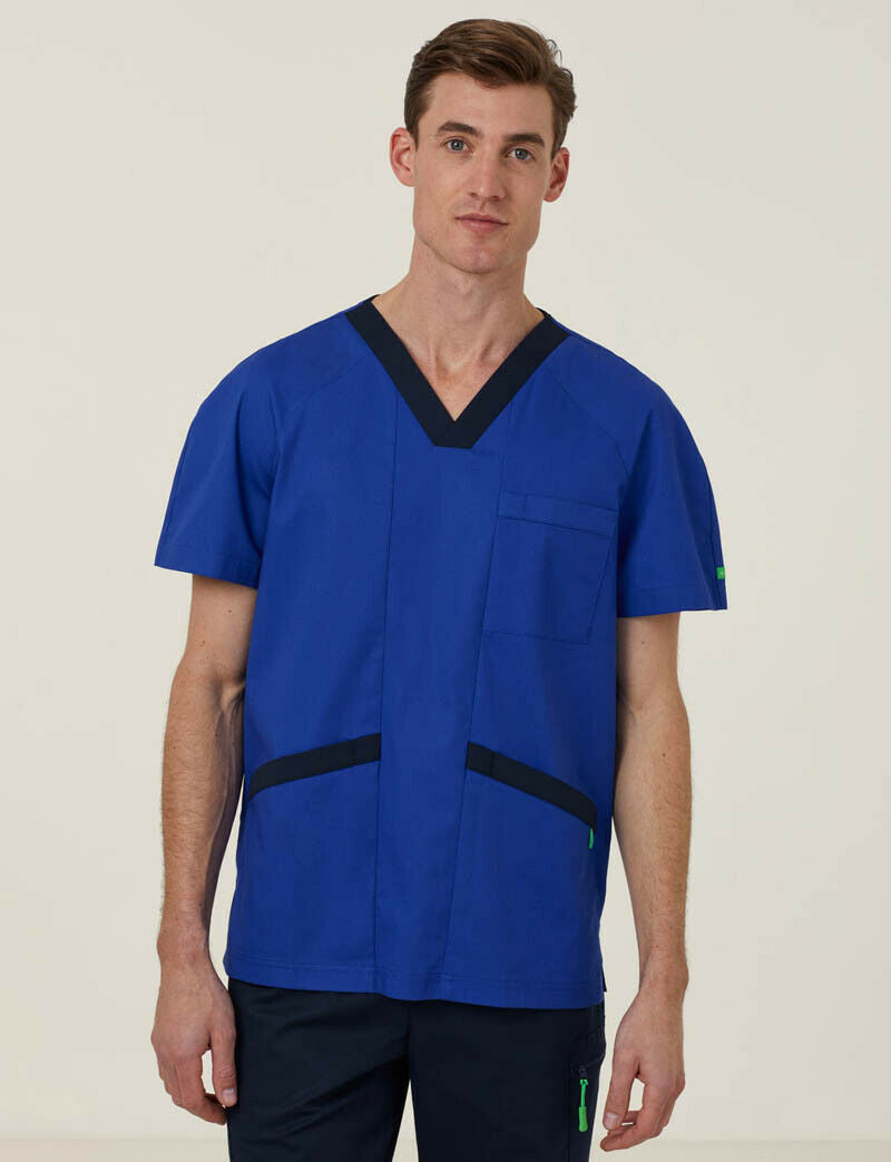 NNT Uniform Men Next Gen Antibacterial Koller Scrub Top Breathable Cotton CATRFU- Bannav S Bannav LLC