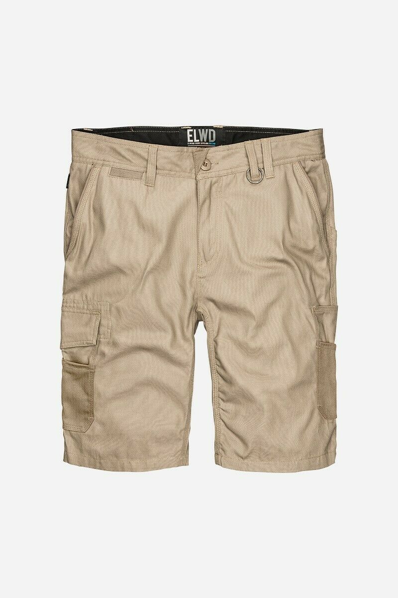 Mens Elwood Work Utility Shorts Canvas Cargo Phone Pocket Tough Tradie EWD201- Bannav S Bannav LLC