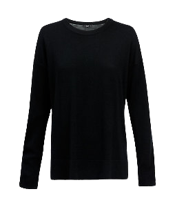 NNT Mens Long Sleeve Sweater Black Relaxed Drop Shoulder CAT5BP- Bannav S Bannav LLC