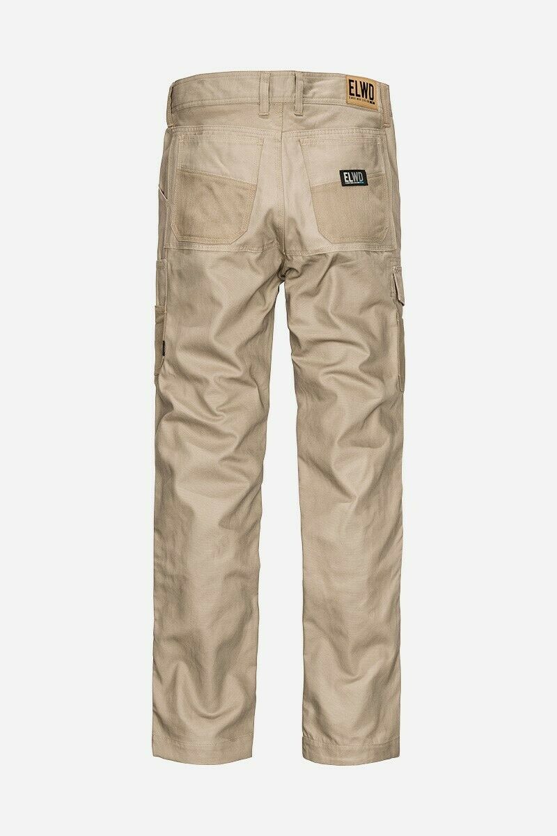 Mens Elwood Work Utility Pants Knee Panels Canvas Tradie Phone Pocket EWD101- Bannav S Bannav LLC