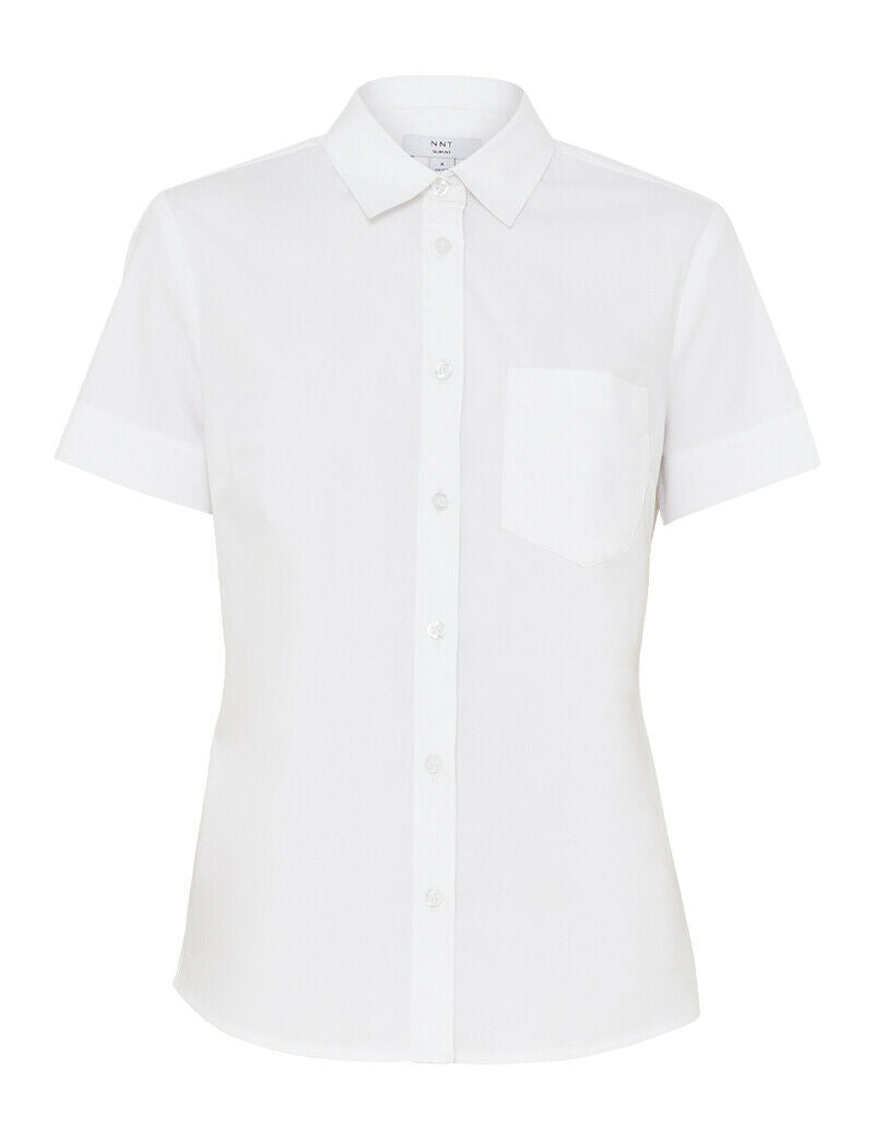 NNT Women Avignon Short Sleeve Slim Shirt Casual Comfortable Business CATUK8- Bannav S Bannav LLC