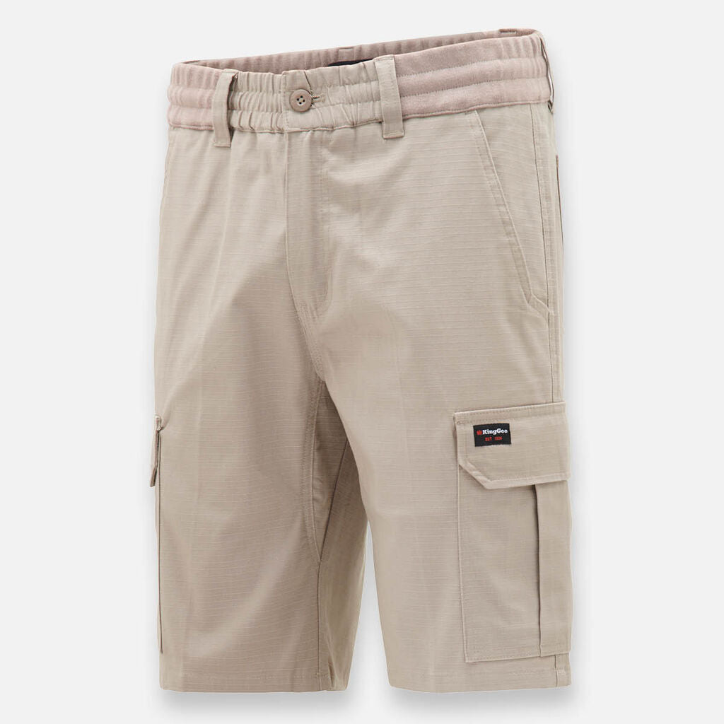 KingGee Mens 2 PACK Traders Tough Durable Cargo Comfort Waist Shorts K17007- Bannav S Bannav LLC