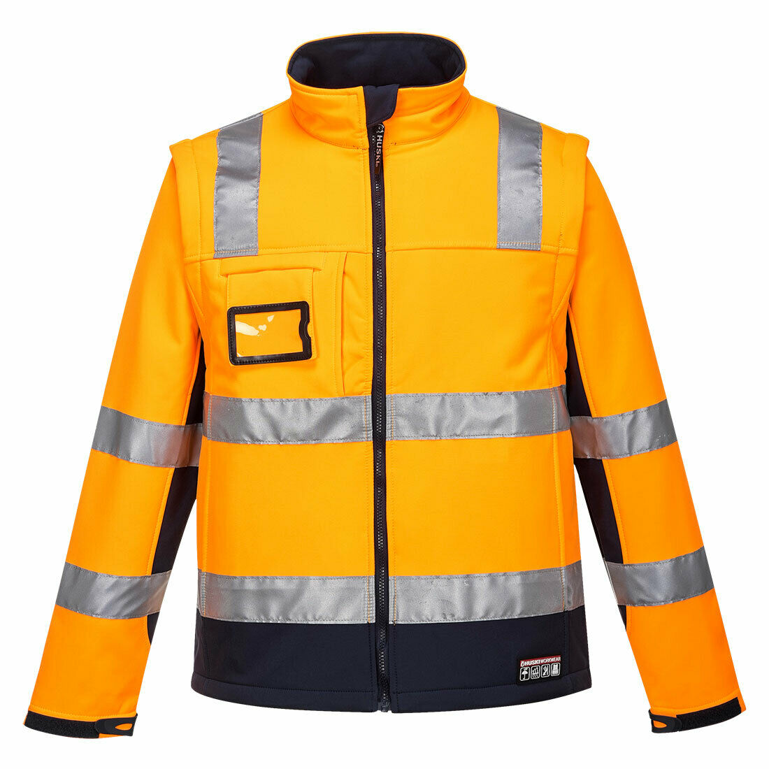 Portwest Mens Huski Chassis Jacket Softshell 2 in 1 Reflective Safety Tape K8074- Bannav S Bannav LLC