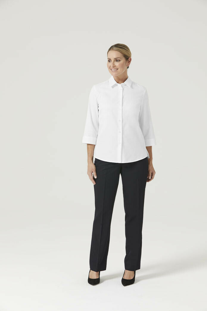 NNT Womens Formal Stretch Twill 3/4 Sleeve Shirt Regular Collar Business CATUFP- Bannav S Bannav LLC