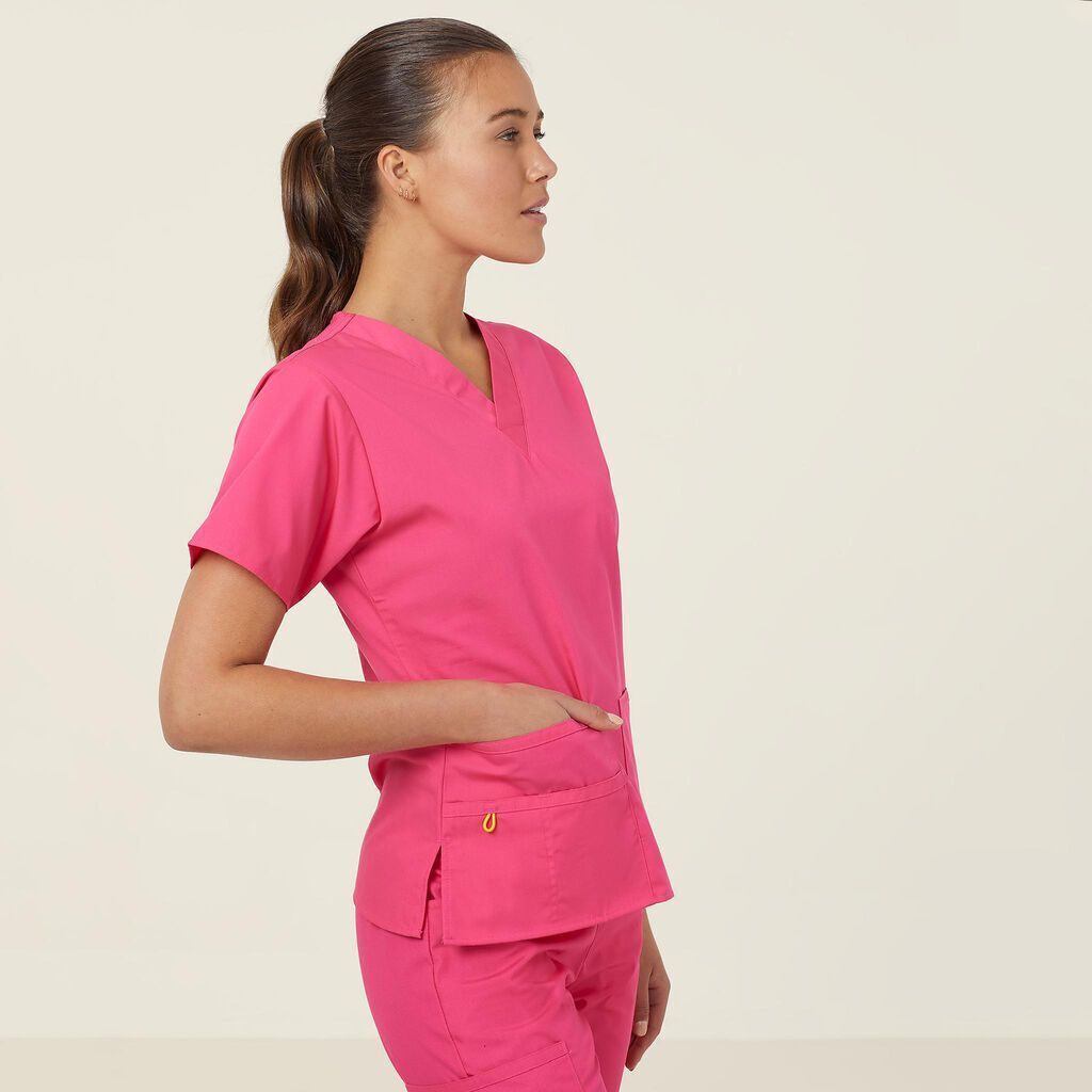 NNT Womens 2 Pack Wonderwink Origins V Neckline Comfy Scrub Top Bravo CATU66- Bannav S Bannav LLC