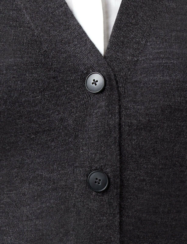 NNT Womens Pure Wool Long Length Business Cardigan Wide Neck Body Warmer CAT5B3- Bannav S Bannav LLC