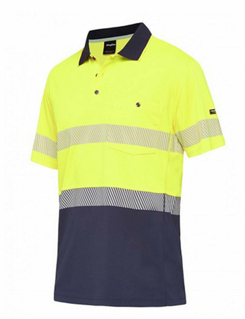 KingGee Men Workcool Hyperfreeze Shirt Top Polo Short Sleeve Taped Work K54215- Bannav S Bannav LLC