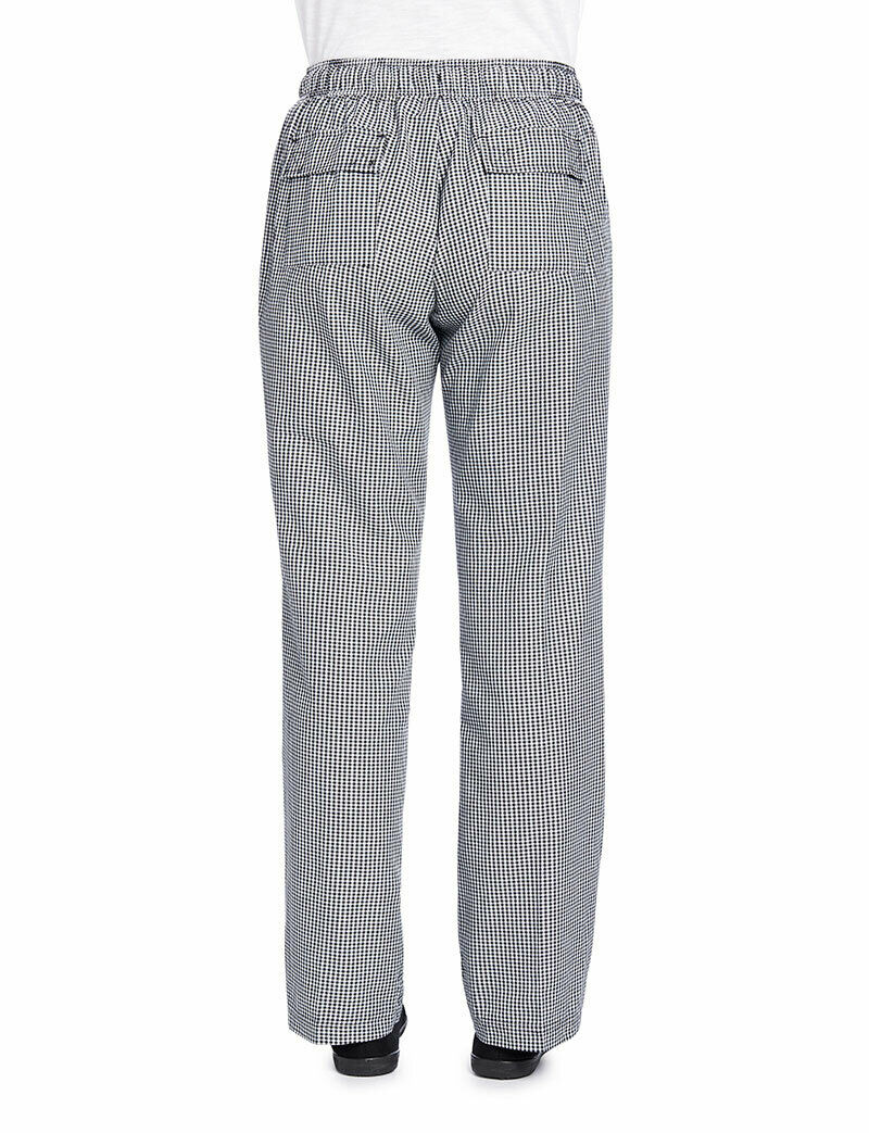 NNT Womens Chef Works Small Check Chef Pants Drawstring Waistband Pant CAT3S7- Bannav S Bannav LLC