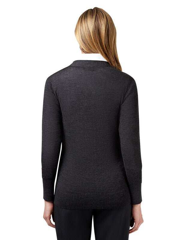 NNT Womens Pure Wool Long Length Business Cardigan Wide Neck Body Warmer CAT5B3- Bannav S Bannav LLC