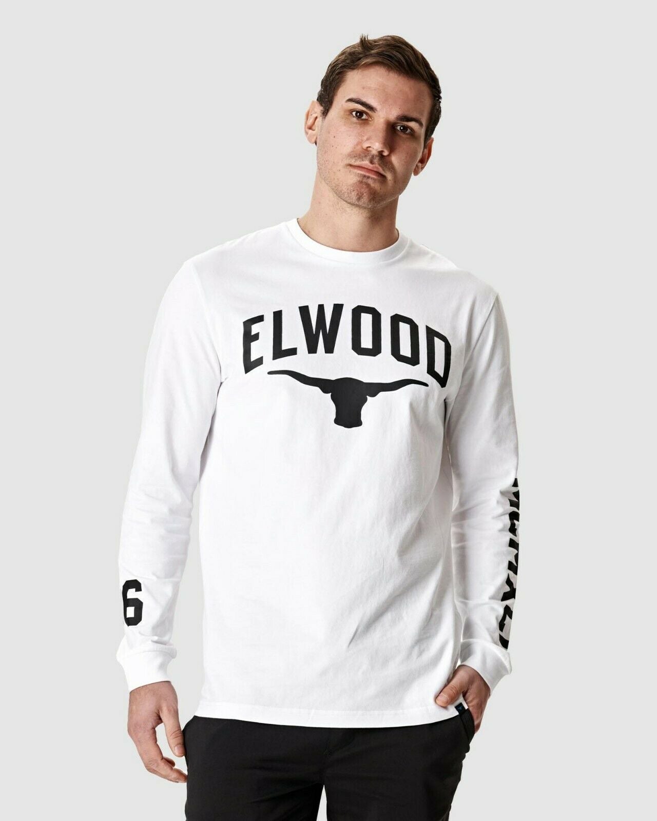 Elwood Mens  Workwear 96 Long Sleeve Tee Work Casual Comfortable T Shirt  EWD830- Bannav S Bannav LLC