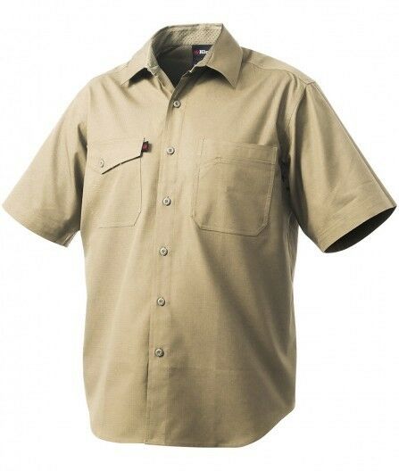 Mens KingGee Short Sleeve WorkCool 2 Cotton T-Shirt Top Tee Button Shirt K14825- Bannav S Bannav LLC