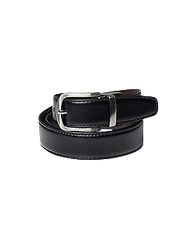NNT Mens Reversible Leather Belt Black/Brown Side Twist Buckle Belt CATAJP- Bannav S Bannav LLC
