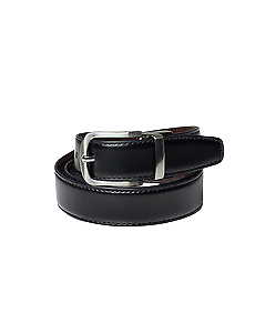 NNT Mens Reversible Leather Belt Black/Brown Side Twist Buckle Belt CATAJP- Bannav S Bannav LLC