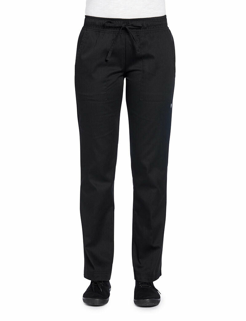 NNT Womens Black Chef Pants Elastic Waistband Drawstring Polycotton Pant CAT3S8- Bannav S Bannav LLC