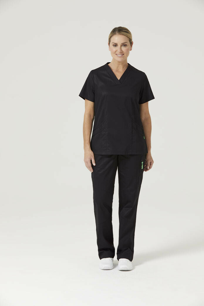 NNT Womens Nightingale V-Neck Classic Nurse Scrub Top Hip Pocket Workwear CATU5F- Bannav S Bannav LLC