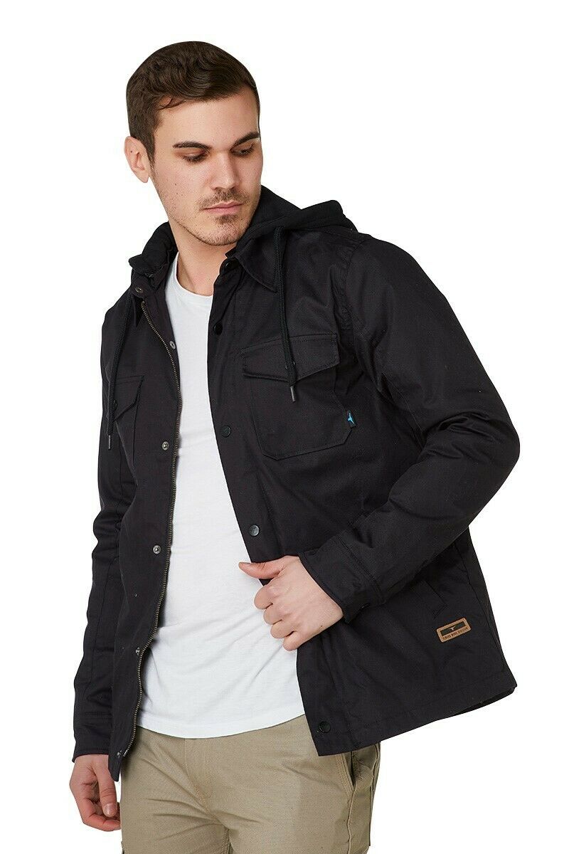 Elwood Mens Utility Jacket Coated Cotton Polar Fleece Lightweight Work EWD401- Bannav S Bannav LLC