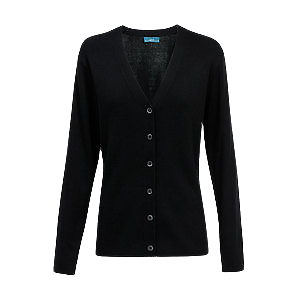 NNT Mens Button Front Cardigan V-Neck Black Long Sleeve CAT5BR- Bannav S Bannav LLC