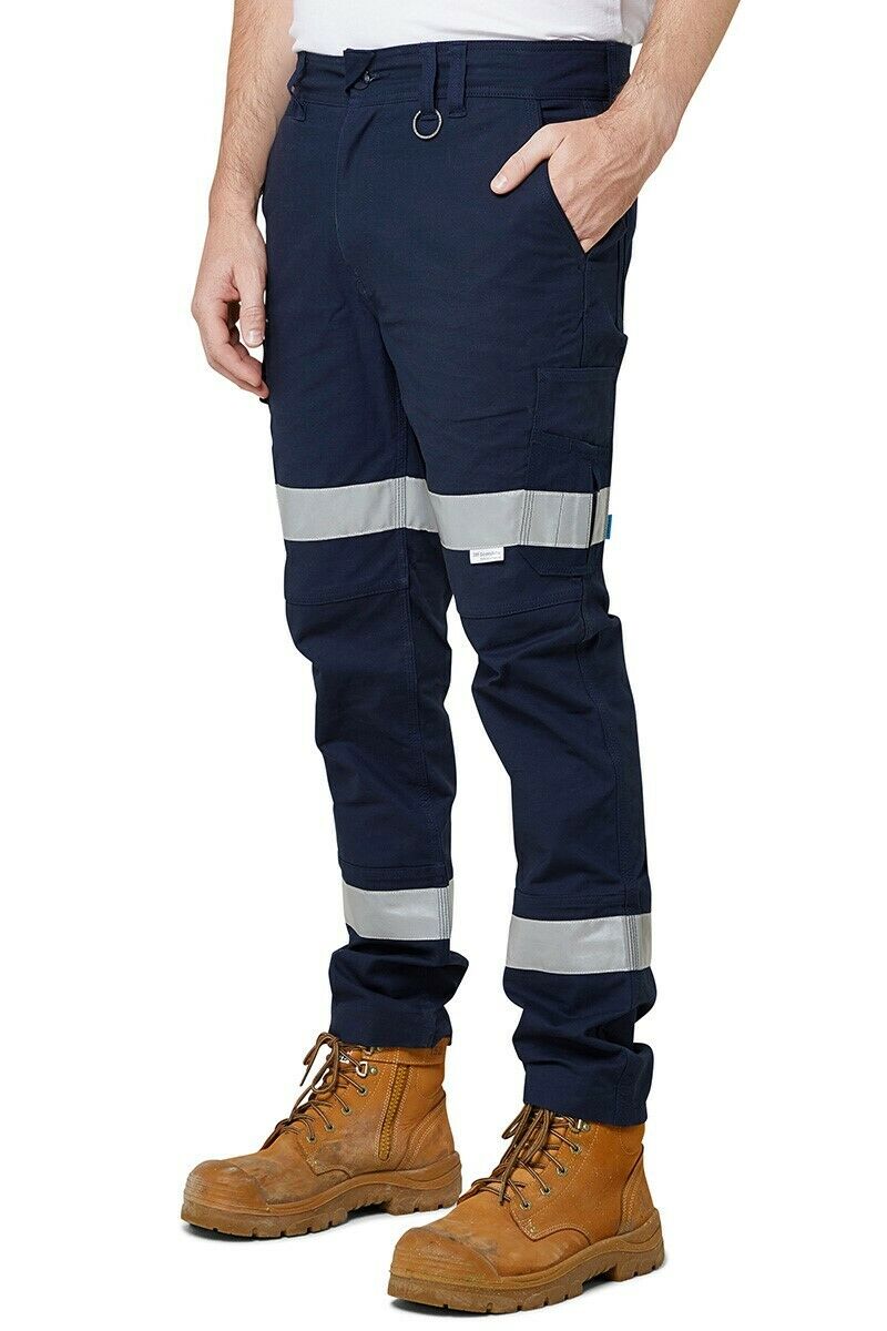 Mens Elwood Work Road Pants Stretch Canvas Phone Pocket Taped Safety Slim EWD106- Bannav S Bannav LLC