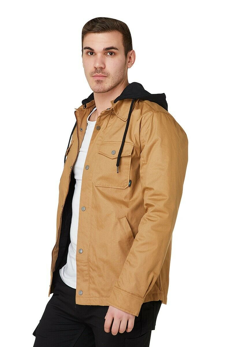Elwood Mens Utility Jacket Coated Cotton Polar Fleece Lightweight Work EWD401- Bannav S Bannav LLC