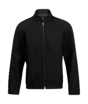 NNT Mens Polycotton Zip Front Bomber Jacket Full Zip Black Long Sleeve CATBAG- Bannav S Bannav LLC
