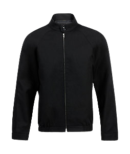 NNT Mens Polycotton Zip Front Bomber Jacket Full Zip Black Long Sleeve CATBAG- Bannav S Bannav LLC
