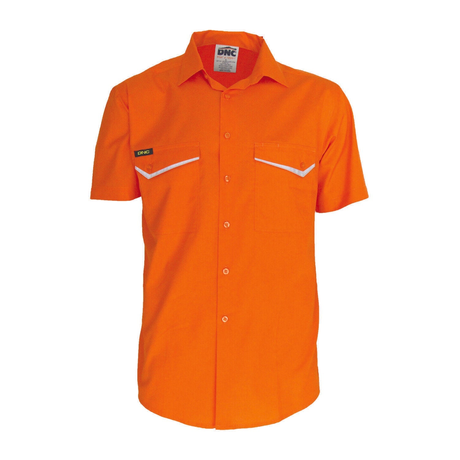 DNC Mens HiVis RipStop Cotton Cool Shirt S/S Lightweight Breathable Comfort 3583- Bannav S Bannav LLC