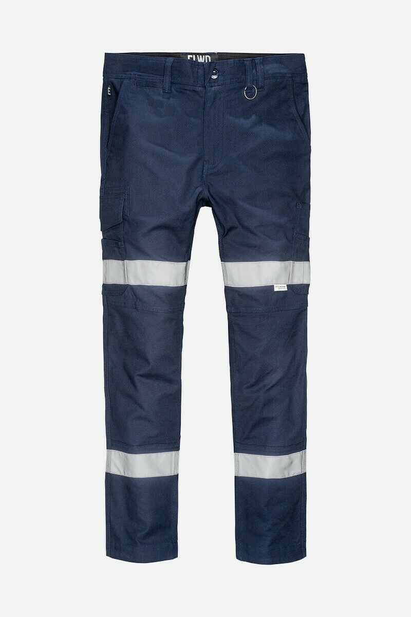 Mens Elwood Work Road Pants Stretch Canvas Phone Pocket Taped Safety Slim EWD106- Bannav S Bannav LLC
