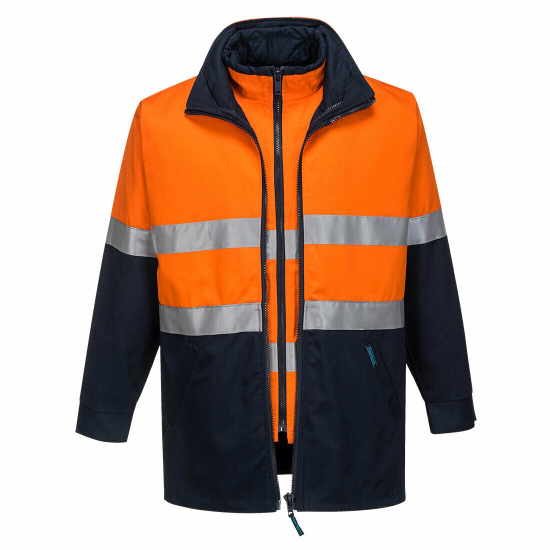 Portwest Hume 100% Cotton 4-in-1 Jacket 2 Tone Reflective Work Safety MJ777- Bannav S Bannav LLC
