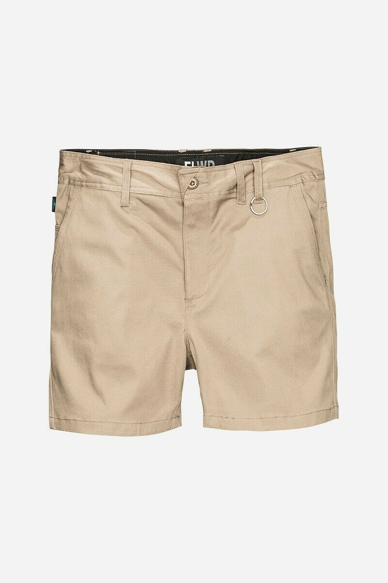 Mens Elwood Work Basic Shorts Stretch Twill Reinforced Pockets Tradie EWD202- Bannav S Bannav LLC