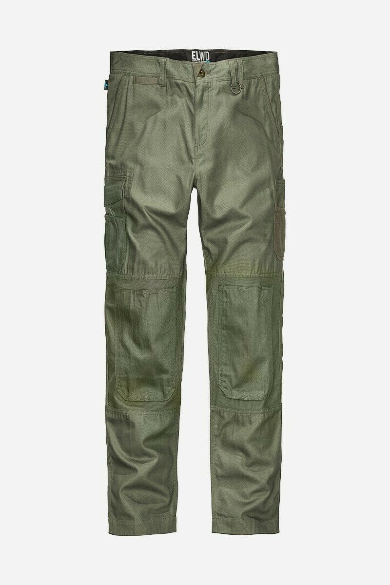 Mens Elwood Work Utility Pants Knee Panels Canvas Tradie Phone Pocket EWD101- Bannav S Bannav LLC