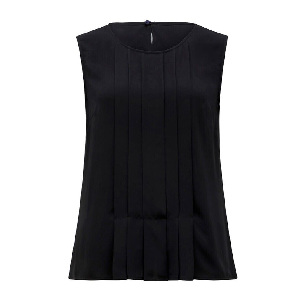 NNT Womens 2 Pack Sleeveles Pleat Front Silhouette Lightweight Blouse CATU5Q- Bannav S Bannav LLC