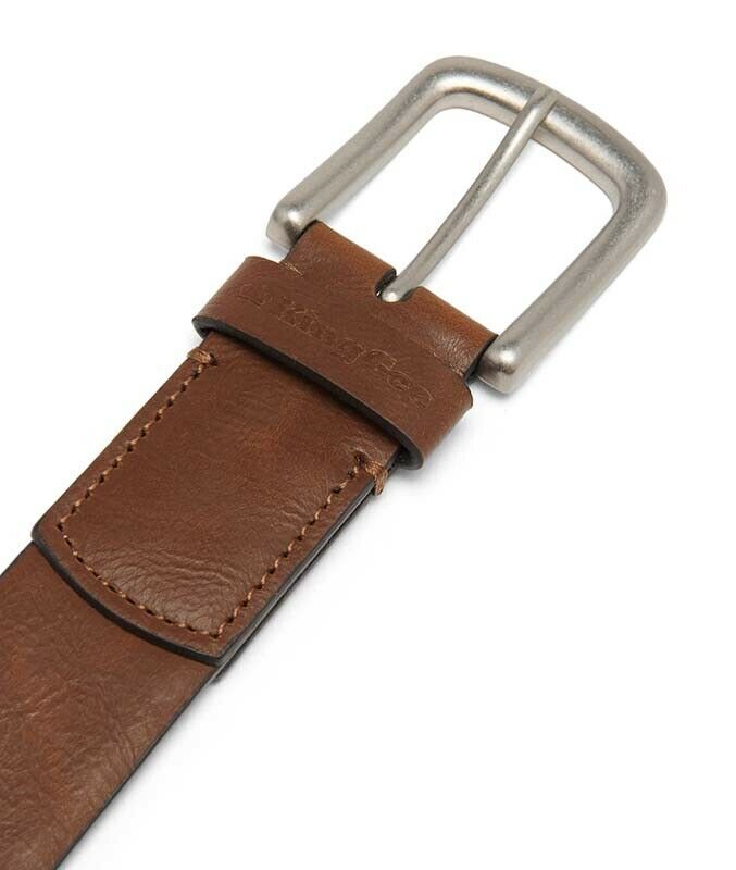 KingGee Mens Stretch Logo Belt Leather Elastic Active Work Steel Buckle K99027- Bannav S Bannav LLC