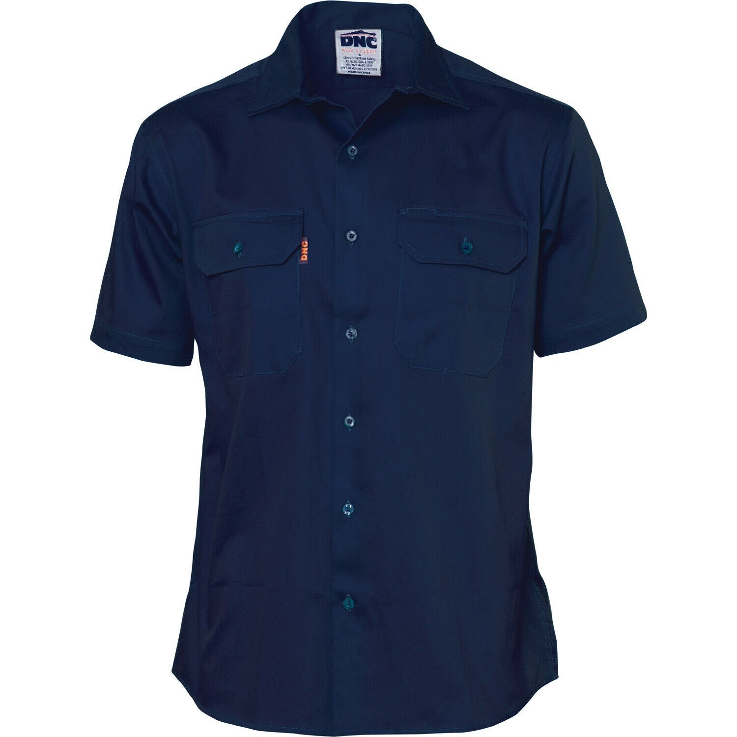 DNC Workwear Mens Cotton Drill Safety Shirt Short Sleeve Comfortable  3201- Bannav S Bannav LLC
