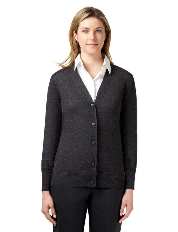 NNT Womens Pure Wool Long Length Business Cardigan Wide Neck Body Warmer CAT5B3- Bannav S Bannav LLC