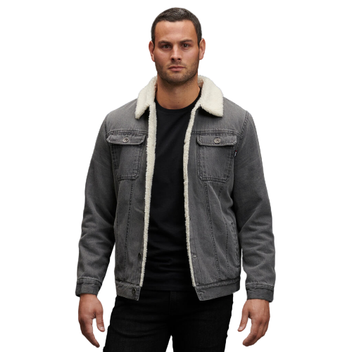 KingGee Mens Urban Denim Jacket Warm Sherpa Lining Winter Comfort Jackets K15041- Bannav S Bannav LLC