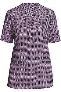 NNT Womens Pixel Print S/S Tunic V Neck Collar Sleeve Vents CAT9R9- Bannav S Bannav LLC