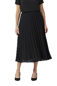 NNT Womens Soft Georgette Pleated Midi Skirt Elasticised Waist Skirt CAT2QD- Bannav S Bannav LLC