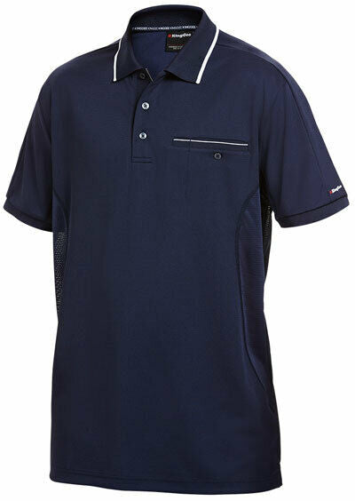 KingGee Mens Workcool Polo Short Sleeve Hyperfreeze Workwear Work Shirt K69789- Bannav S Bannav LLC