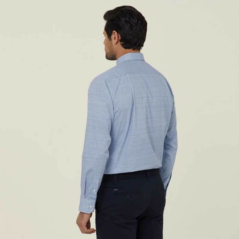 NNT Mens Avignon Abstract Stripe Long Sleeve Shirt Casual Fit Business CATJDC- Bannav S Bannav LLC