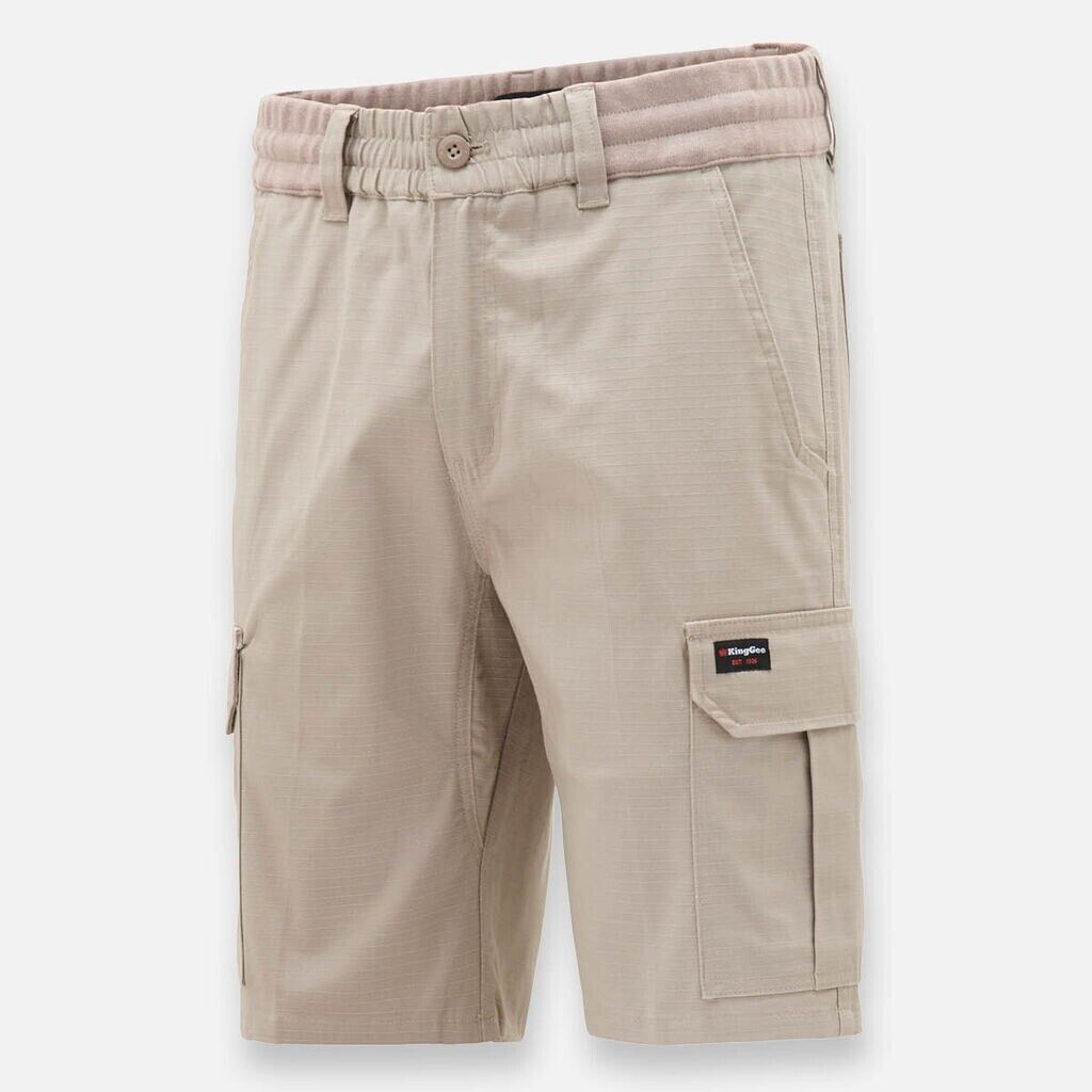 KingGee Mens 4 PACK Traders Tough Durable Cargo Comfort Waist Shorts K17007- Bannav S Bannav LLC