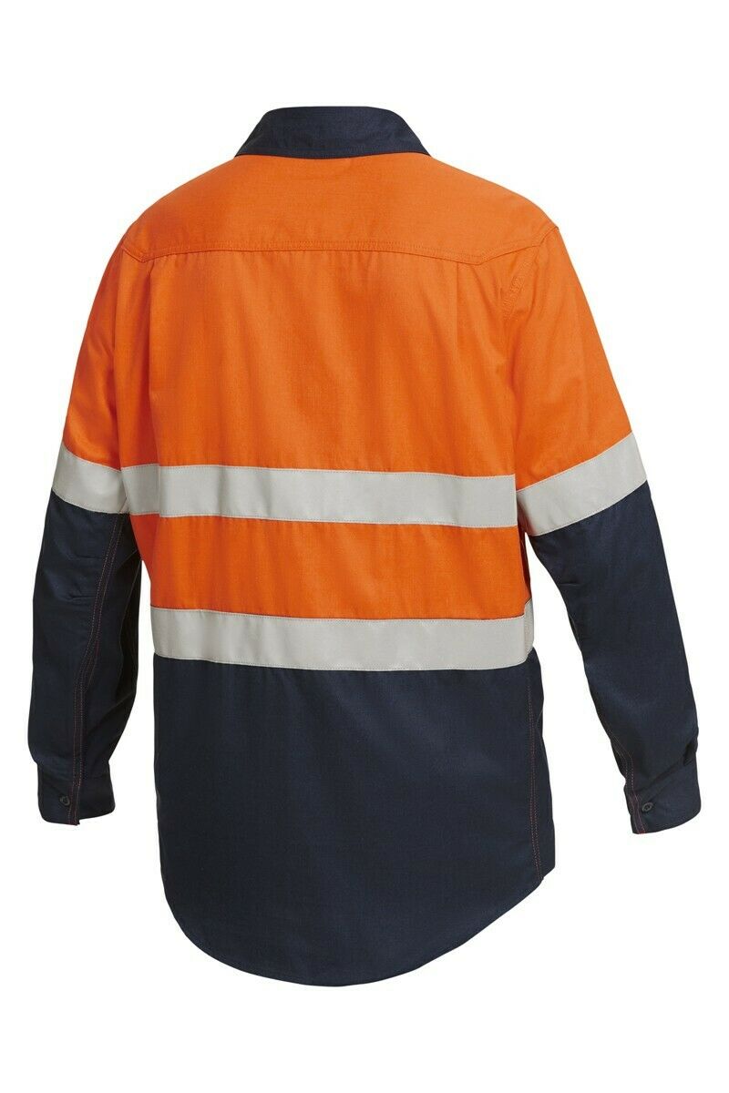 Mens Hard Yakka Protect Mining Work Hi-Vis Fire Resistant Safety Shirt Y04350- Bannav S Bannav LLC