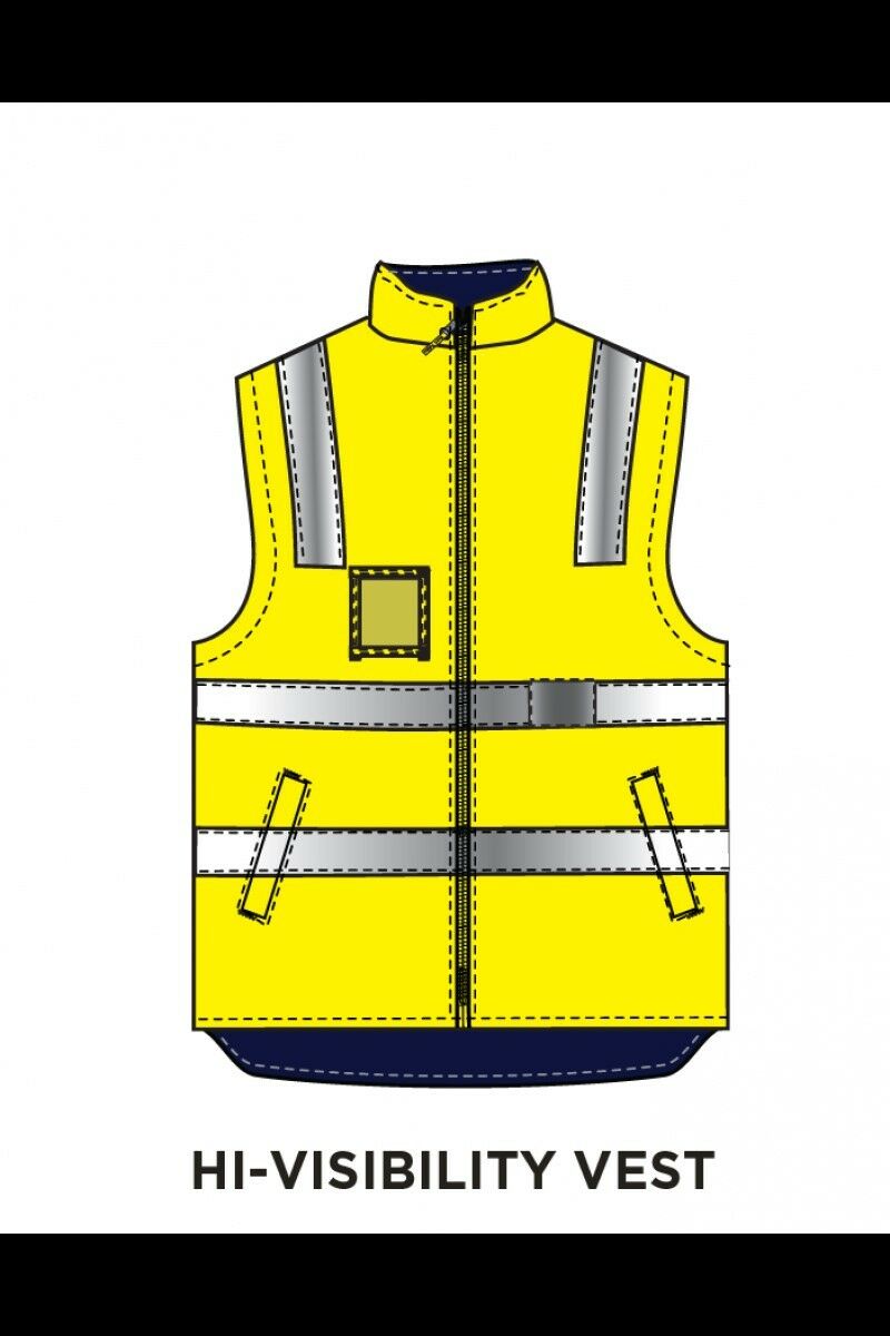 Mens Hard Yakka Foundations Hi-Vis Six 6 Way Jacket Reflective Tape Work Y06556- Bannav S Bannav LLC