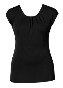 NNT Womens Discontinued Matt Jersey Extended Sleeve T-Top Pleated Blouse CAT4BF- Bannav S Bannav LLC