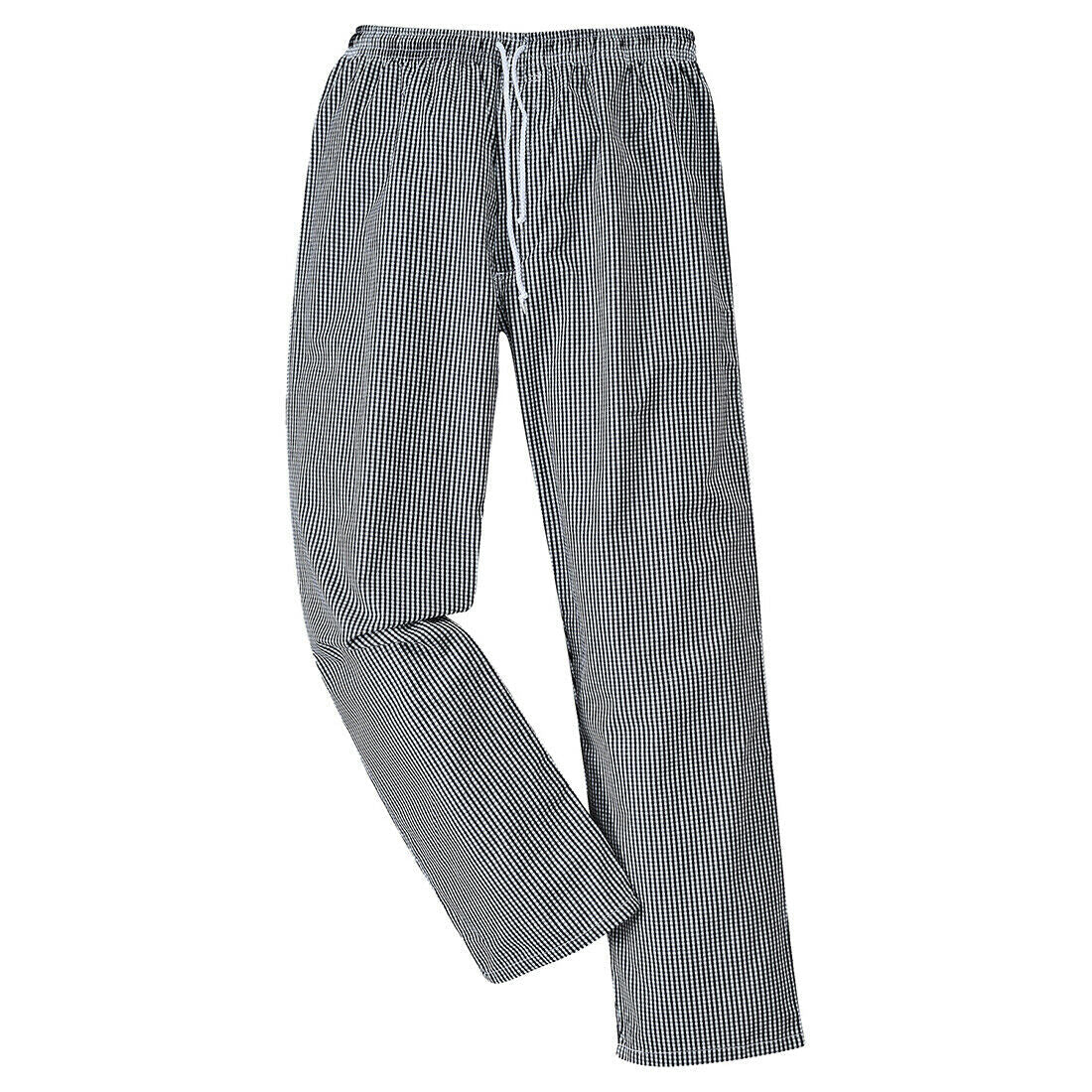 Portwest Mens Bromley Chefs Trousers Cotton Comfortable Drawcord Work Pants C079- Bannav S Bannav LLC