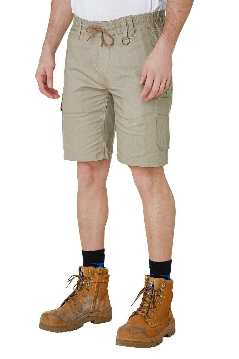 Elwood Mens Elastic Utility Short Summer Stretch Comfortable Workwear EWD203- Bannav S Bannav LLC