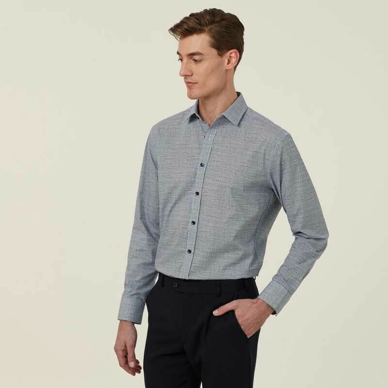 NNT Mens Avignon Abstract Stripe Long Sleeve Shirt Casual Fit Business CATJDC- Bannav S Bannav LLC