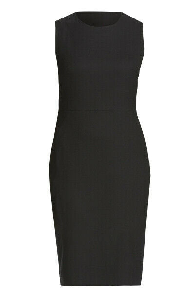 NNT Womens Dobby Stretch Sleeveless Dress Curved Neck Waist Seam Comfort CAT675- Bannav S Bannav LLC