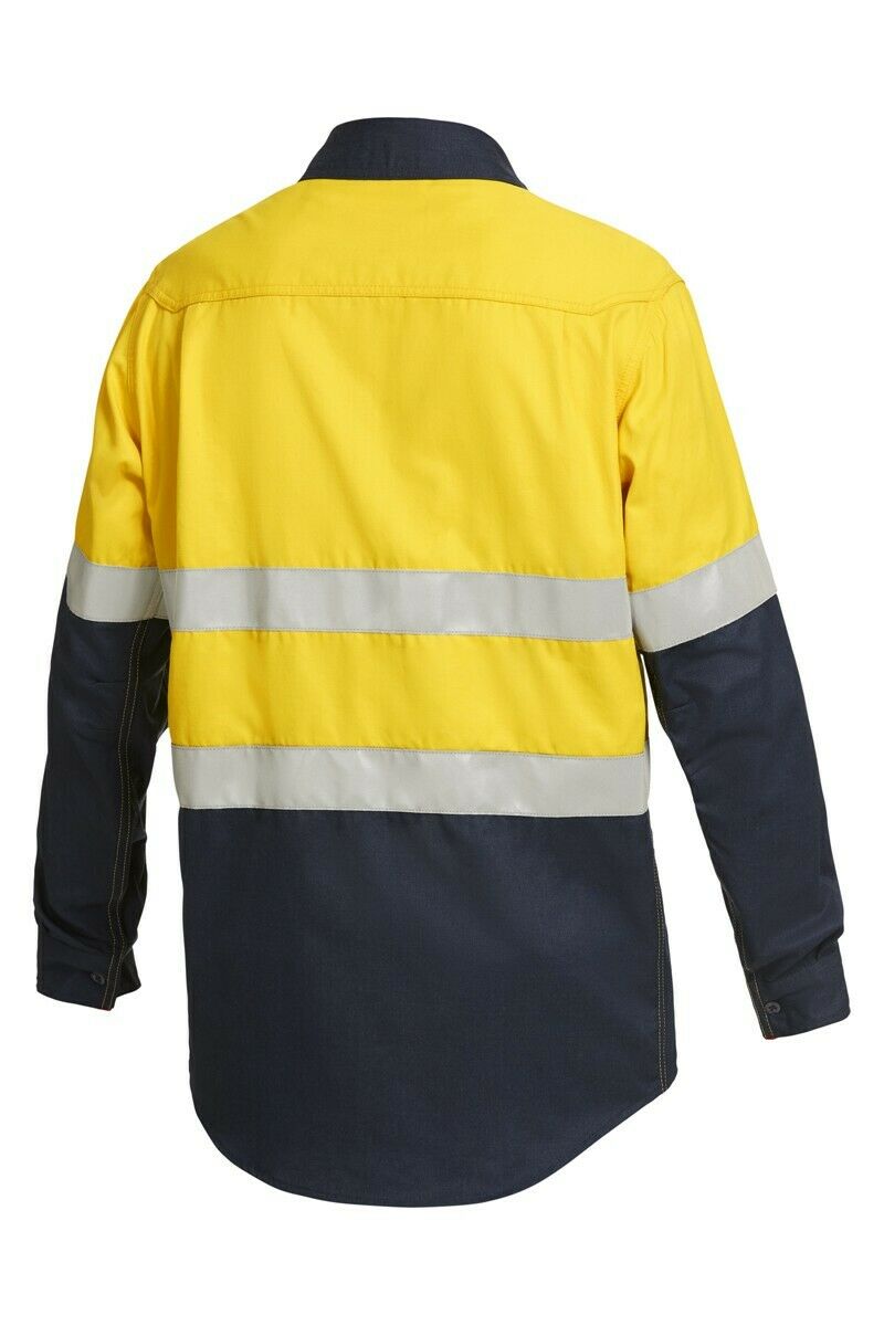 Mens Hard Yakka Protect Mining Work Hi-Vis Fire Resistant Safety Shirt Y04350- Bannav S Bannav LLC